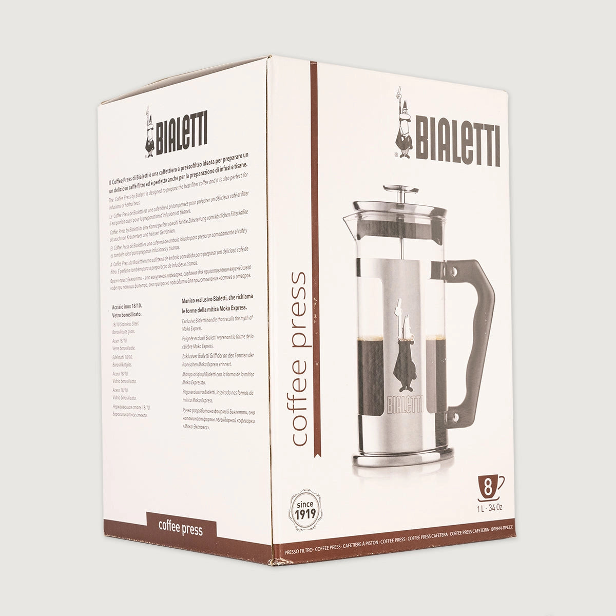 Bialetti French Press Coffee Plunger - 8 Cup